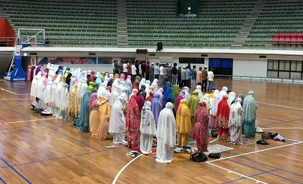 第一次在室內的台東開齋節活動。