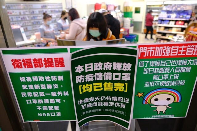 武漢肺炎所造成的恐慌，導致口罩的供需市場失靈。