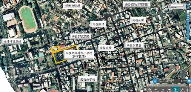 南投高中宿舍群若能保留下來成為文化資產，一方面可以從這些實體存在的聚落建築物理解日本時期、國民政府時期不同教育單位的痕跡，也會在地方文史上更深具教育意義。圖為南投尋常高等小學校及其周圍日本文化建築。