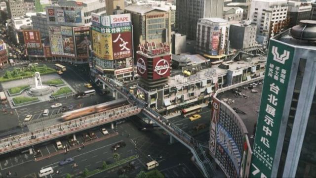 《天橋上的魔術師》還原了中華商場周邊風景，不只是景象實際重建或CG後製的功夫而已。鏡頭整個拉高從上空俯瞰之後，中華路的樣子，鐵軌的位置，國際牌霓虹廣告的重現，像施展了魔法一樣。