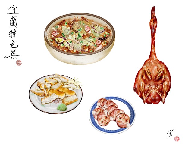 西魯肉、卜肉、糕渣、鯊魚煙、本文所提到的宜蘭菜，並非討論全盤特色，講的是「同館不同師父」的料理哦！