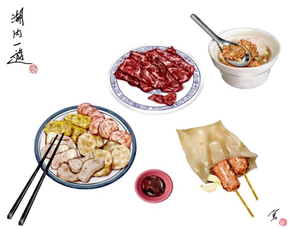 牛肉爐、香腸熟肉、大腸包小腸、排骨酥……湖內的美食你吃過那幾樣？